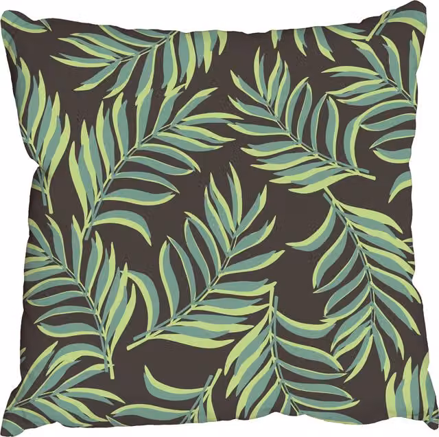 Benjamin Tate Design LTD Tropical Palm Leaves Square Cushion, Green, 45 x 45 cm