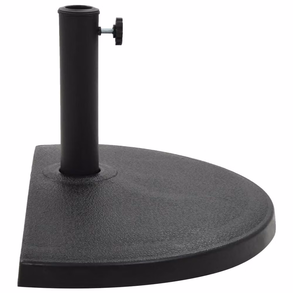 Berkfield Home Half Round Polyresin Parasol Base, 15 kg, Black – 2