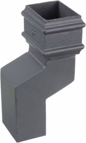 Hargreaves Premier Cast Iron Rectangular Downpipe, Grey, W: 100 mm x H: 75 mm, 56 mm Front Projection