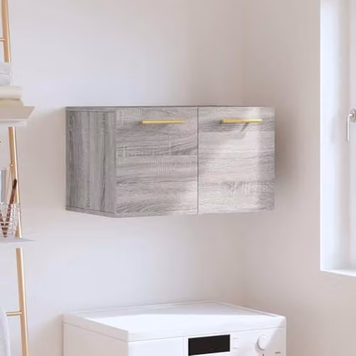 vidaXL Modern Wall Mounted Cabinet in Grey, W/D/H: 60 x 36.5 x 35 cm – 2