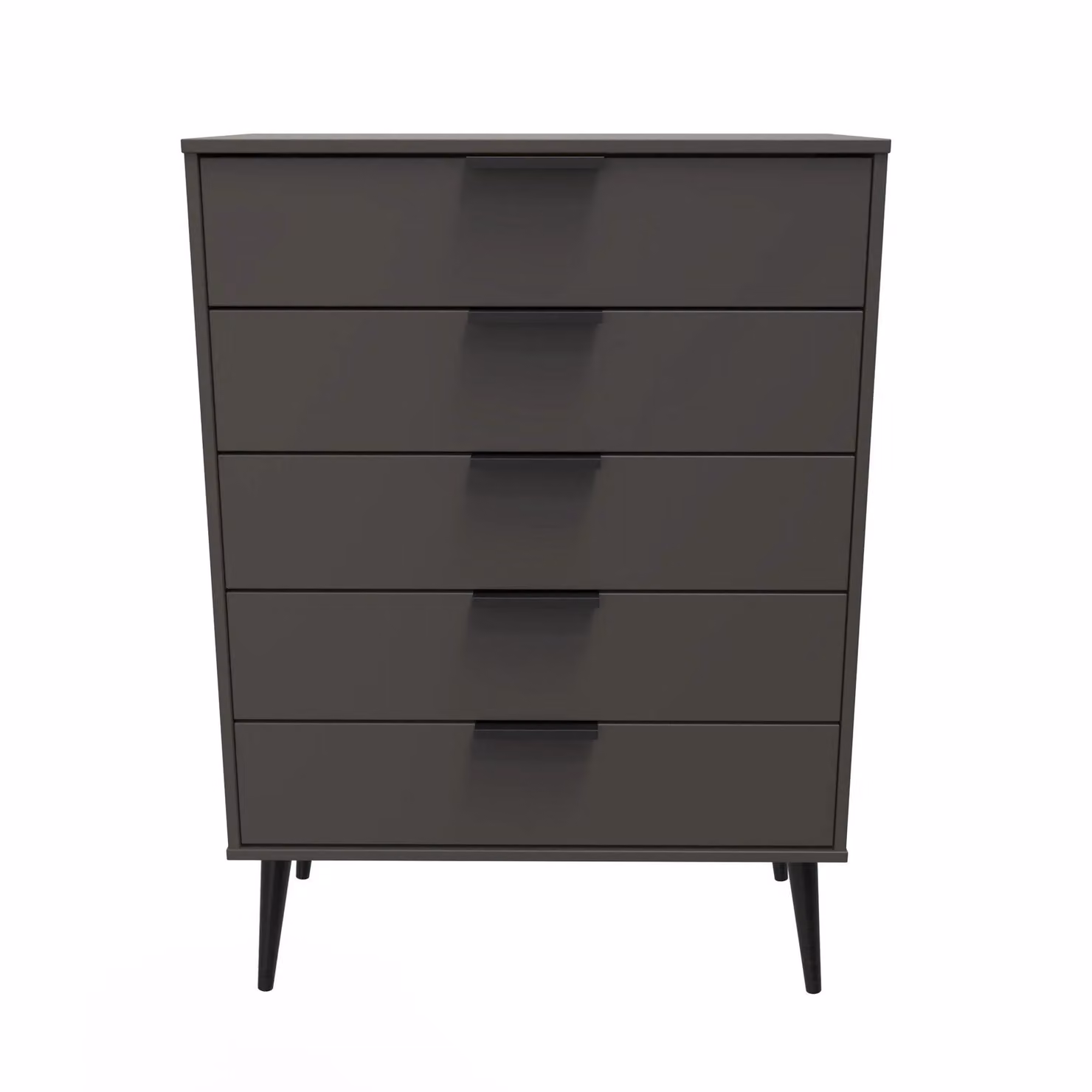 Ready Assembled 2 U Fuji 5 Drawer Chest in Dark Grey – 2