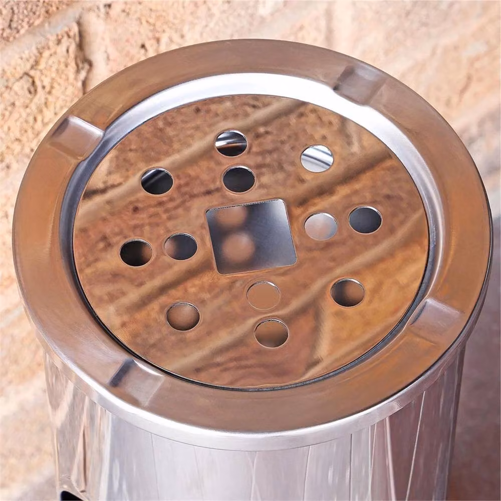 Kelvenix Taylor & Brown Free Standing Stainless Steel Outdoor Cigarette Stand and Rubbish Bin in Silver – 5