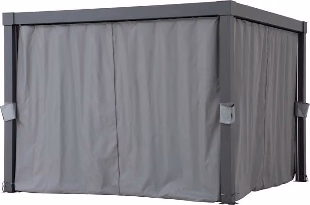 Sunjoy Grey UV-Resistant Gazebo Fabric Panel Curtain for 306 x 306 cm Gazebos