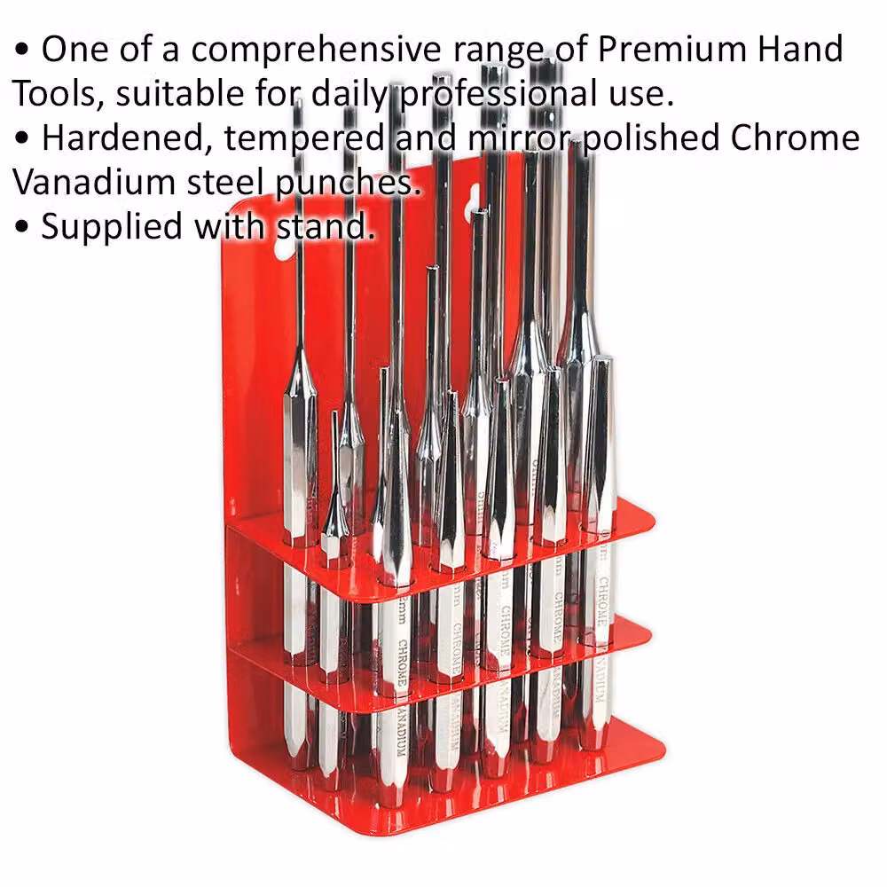 Loops 16 Piece Premium Steel Punch Set in Silver – 2