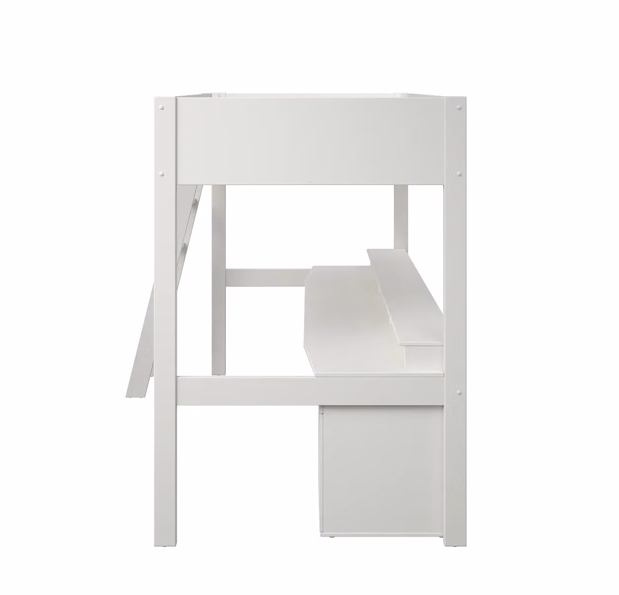 Noomi Tera Solid Wood Small Double Gaming High Sleeper Bed in White, W/D/H: 208.3 x 120 x 184.5 cm – 4