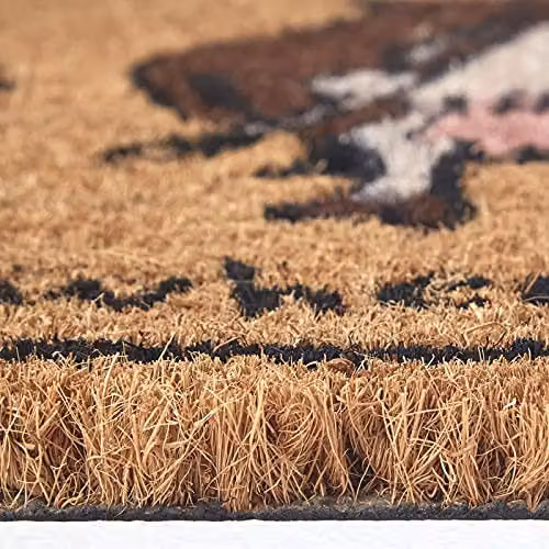 Homescapes Farm Animal Non-Slip Coir Doormat, Multicolour, W: 61 cm, D: 40.4 cm – 3