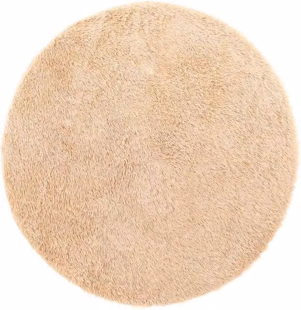 Berkfield Home NAVARRA Shaggy High Pile Rug, Beige, W/D: 120 x 120 cm – 1