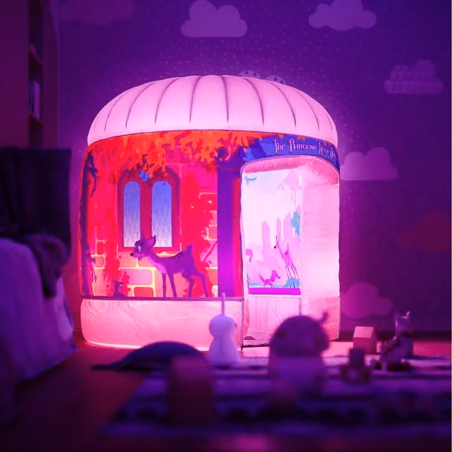 PODS Magical Princesses Palace Sensory Play Space Tent in White with Colour Changing LEDs