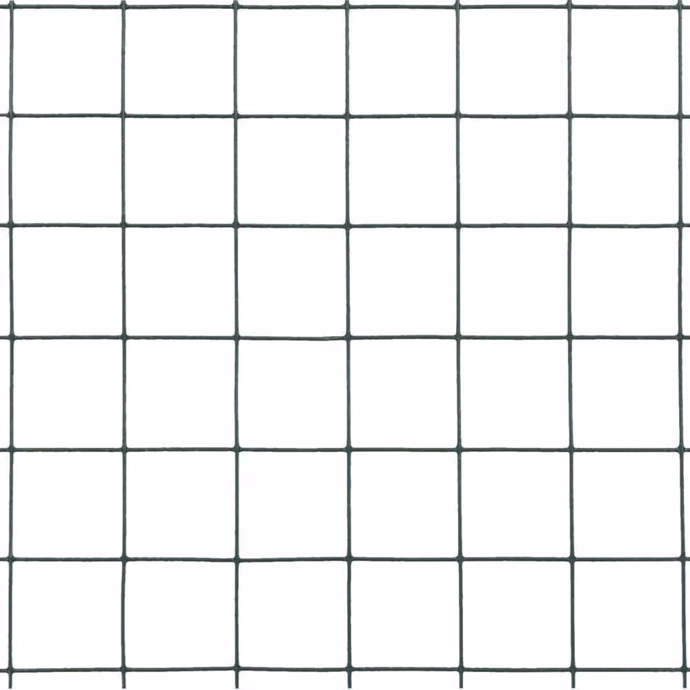 Berkfield Home Green PVC Coated Steel Chicken Wire Fence, 25 x 0.5 m – 3