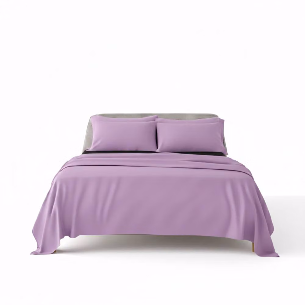 Snug City Purple Flannelette Cotton Duvet Cover and Pillowcase Set, King Size (180 x 200 cm) – 2