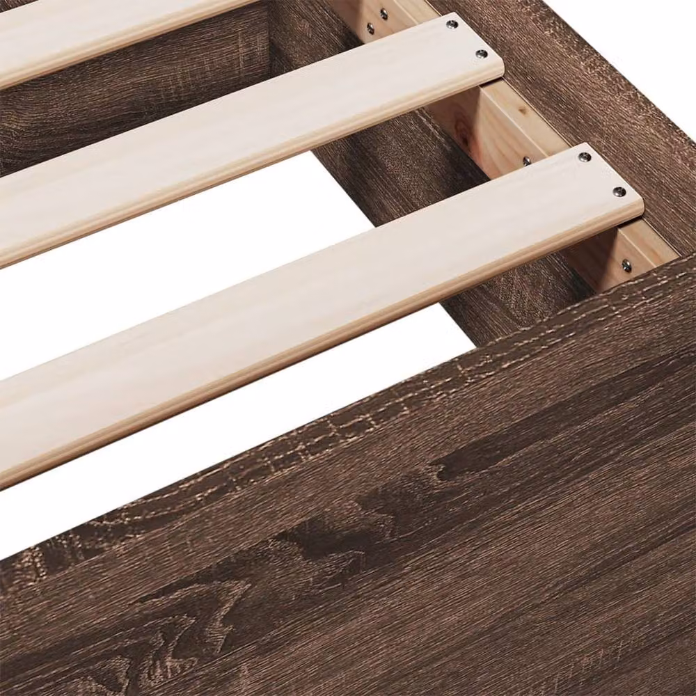 Berkfield Home Small Single Bed Frame with Drawers in Brown Oak – 7