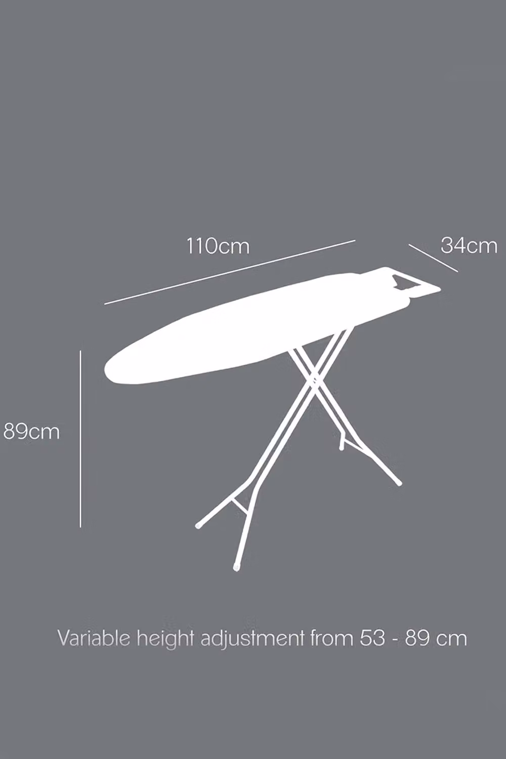 Metaltex Kuma Ironing Board in Silver – 2