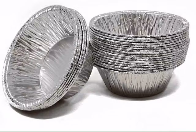 Bakery Direct Silver Uncoated Aluminium Round Tartlet Moulds for Mince Pies and Custard Tarts