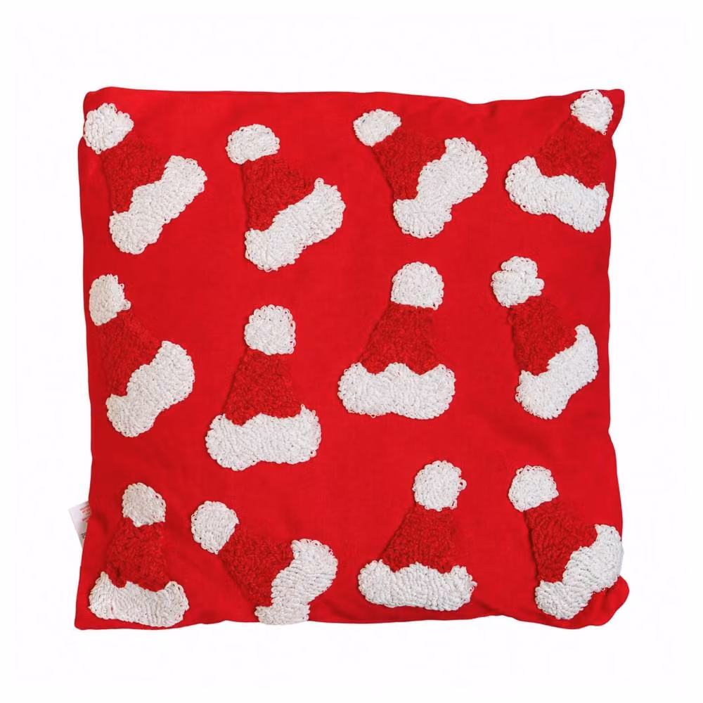 Samuel Alexander Red and White Santa Hat Christmas Cushion, W/D/H: 43 x 43 x 43 cm – 4