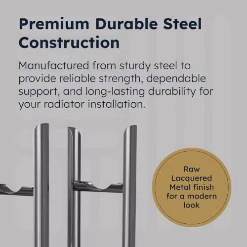 UK Radiators Steel 3 Column Freestanding Radiator Feet in Silver – 4