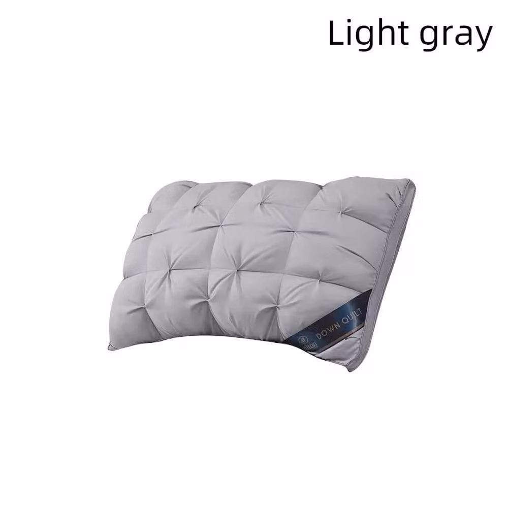 FLAVORA Luxury Hotel Anti-Allergic Soft Support Cot Pillow in Light Grey – 2