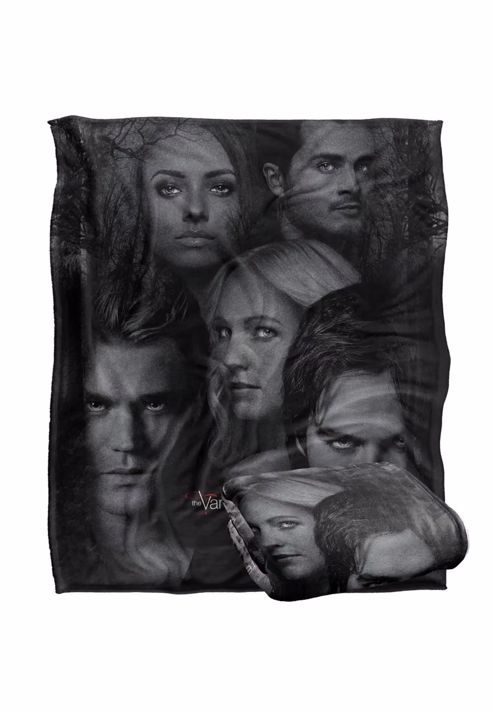 Warner Brothers The Vampire Diaries Silky Touch Super Soft Fluffy Throw Blanket in White, W: 152 cm, D: 127 cm – 2