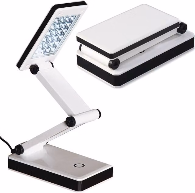 mysmartbuy Folding LED Touch Control Lamp in White with 24 LEDs for Reading and Task Lighting – 1