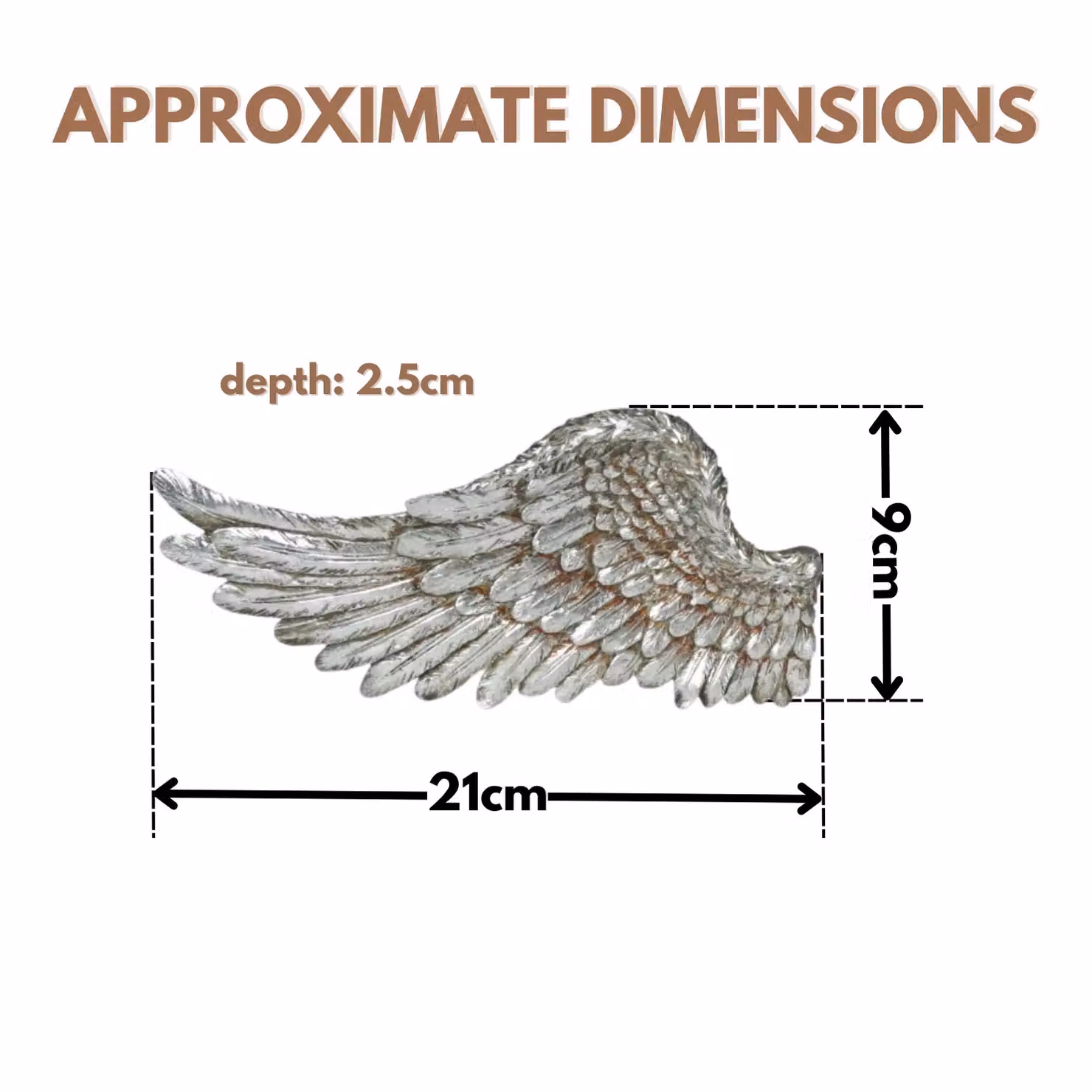 Marco Paul Silver Angel Wings Wall Ornament, 2 Piece Set – 2