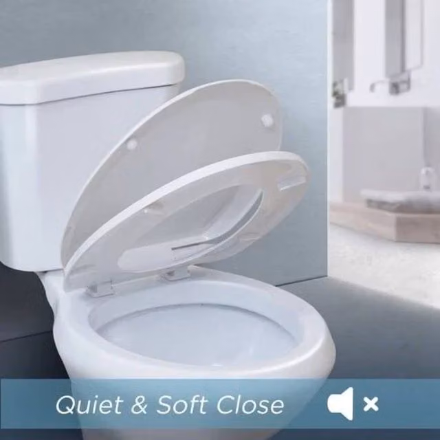 KORVIXA Quick Release Soft Close Toilet Seat in White – 1