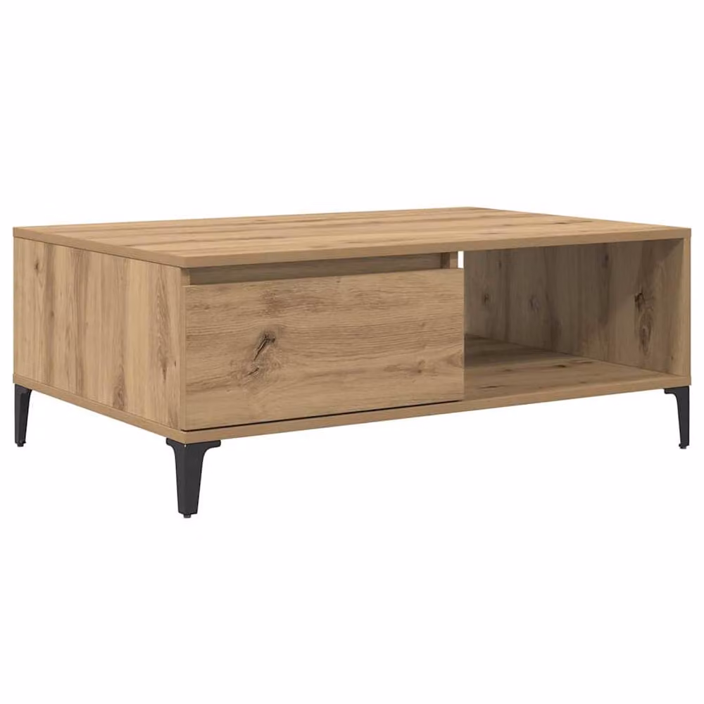 Berkfield Home Traditional Artisan Oak Coffee Table, Brown, W: 90 cm, D: 60 cm, H: 35 cm – 3