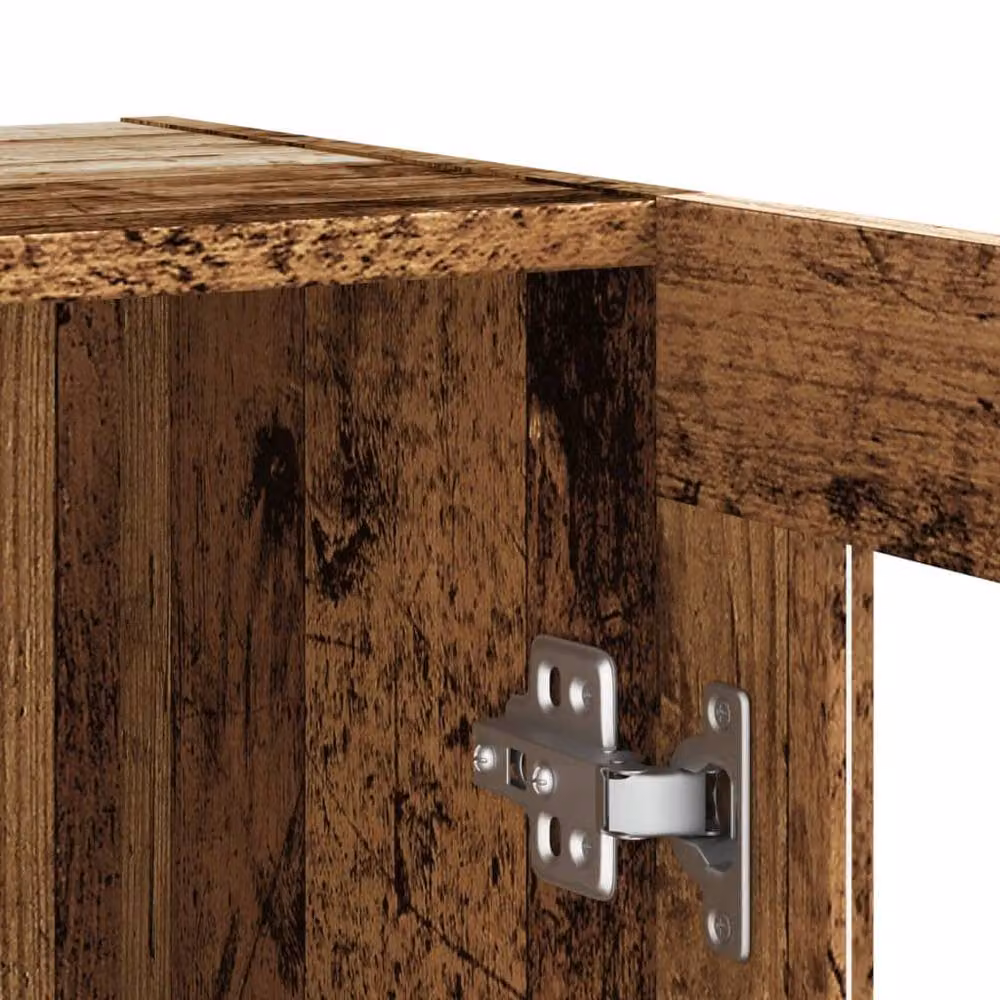 Berkfield Home Rustic Old Wood Sideboard in Brown, W/D/H: 120 x 30.5 x 70 cm – 5