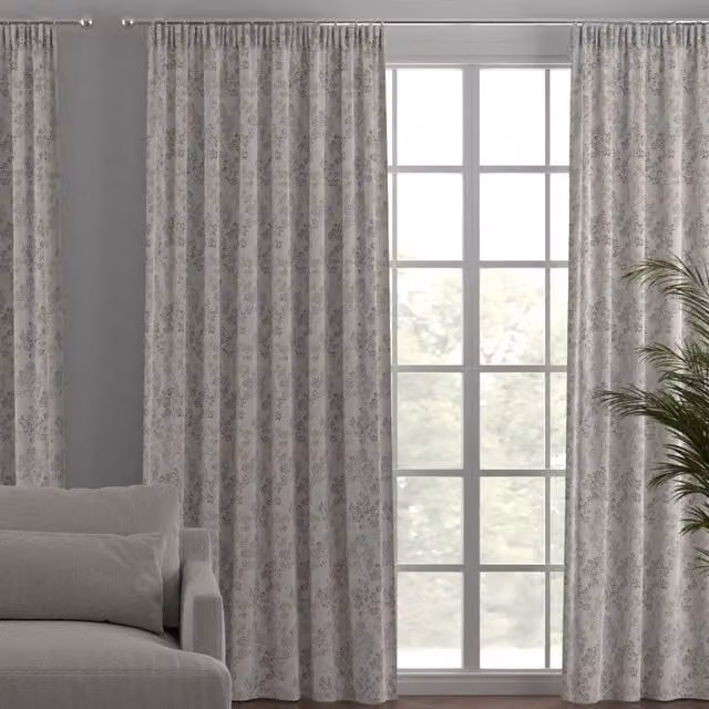 Terrys Egerton Made to Measure Blackout Fabric Panel Curtain in Beige and Brown