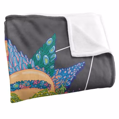 Warner Bros. Rick and Morty Portal Eyes Super Soft Silky Touch Fleece Throw Blanket, Multicolour, W: 91.44 cm x L: 147 cm – 2