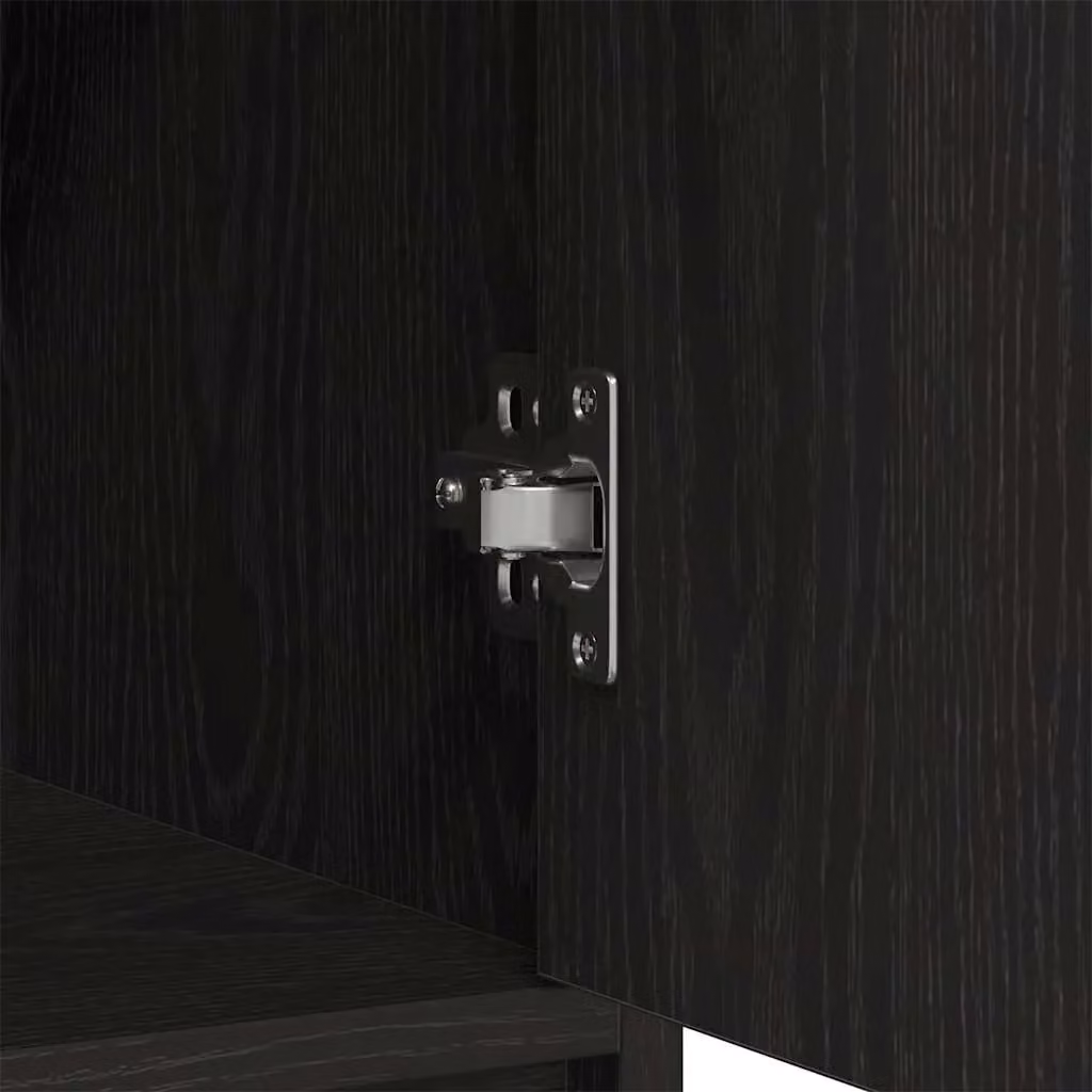 Berkfield Home Modern Sideboard with Drawers and Doors in Black Oak, W/D/H: 70.5 x 34.0 x 74.5 cm – 4