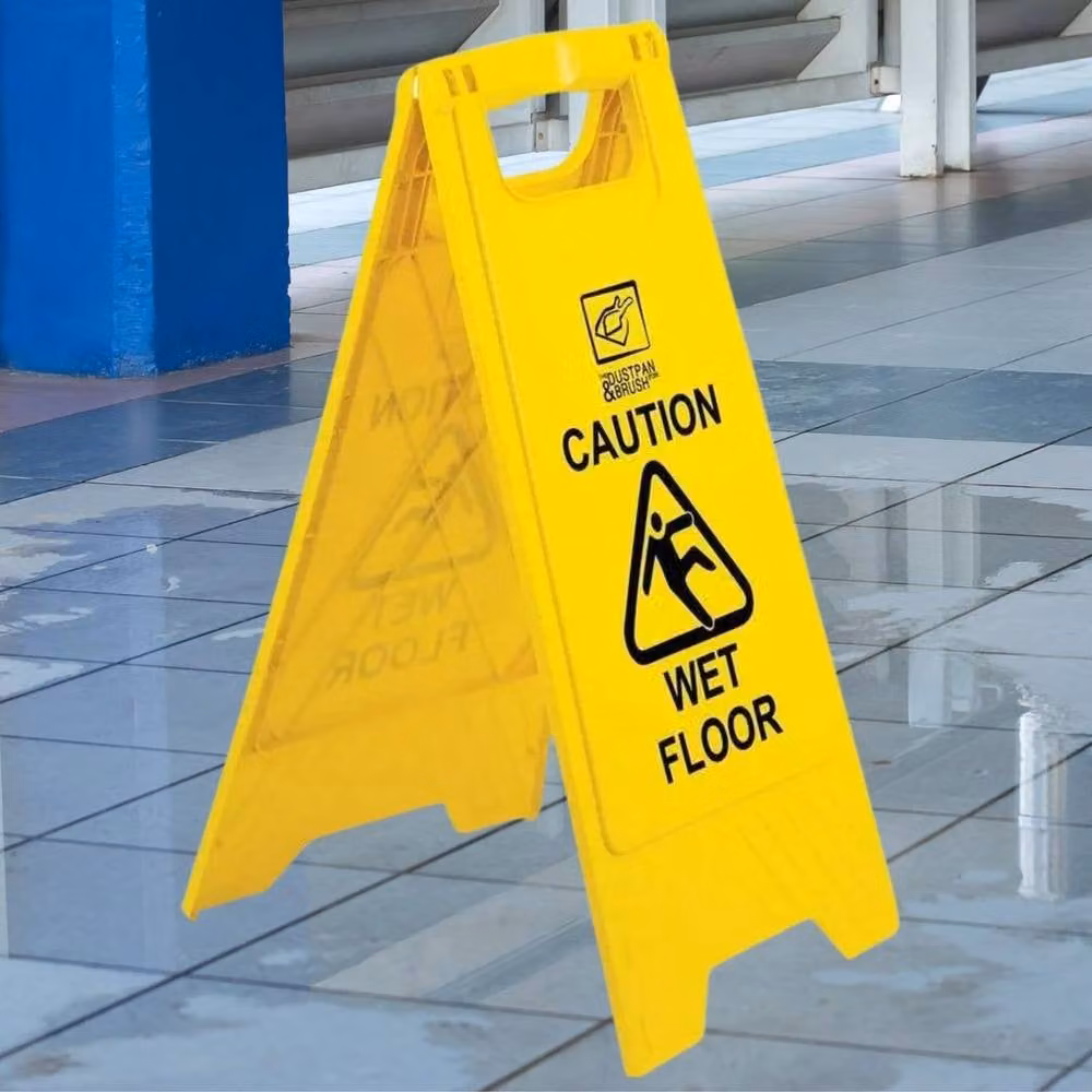 FLAVORA 10-Piece Yellow Wet Floor Caution A-Frame Warning Signs – 2
