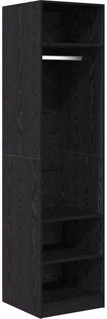 Berkfield Home Modern Black Oak Wardrobe with Internal Shelves, W/D/H: 50 x 50 x 200 cm – 1