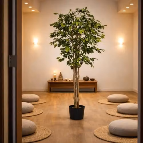 Deluxe Retusa Ficus Artificial Tree, Green, Height: 180 cm – 2