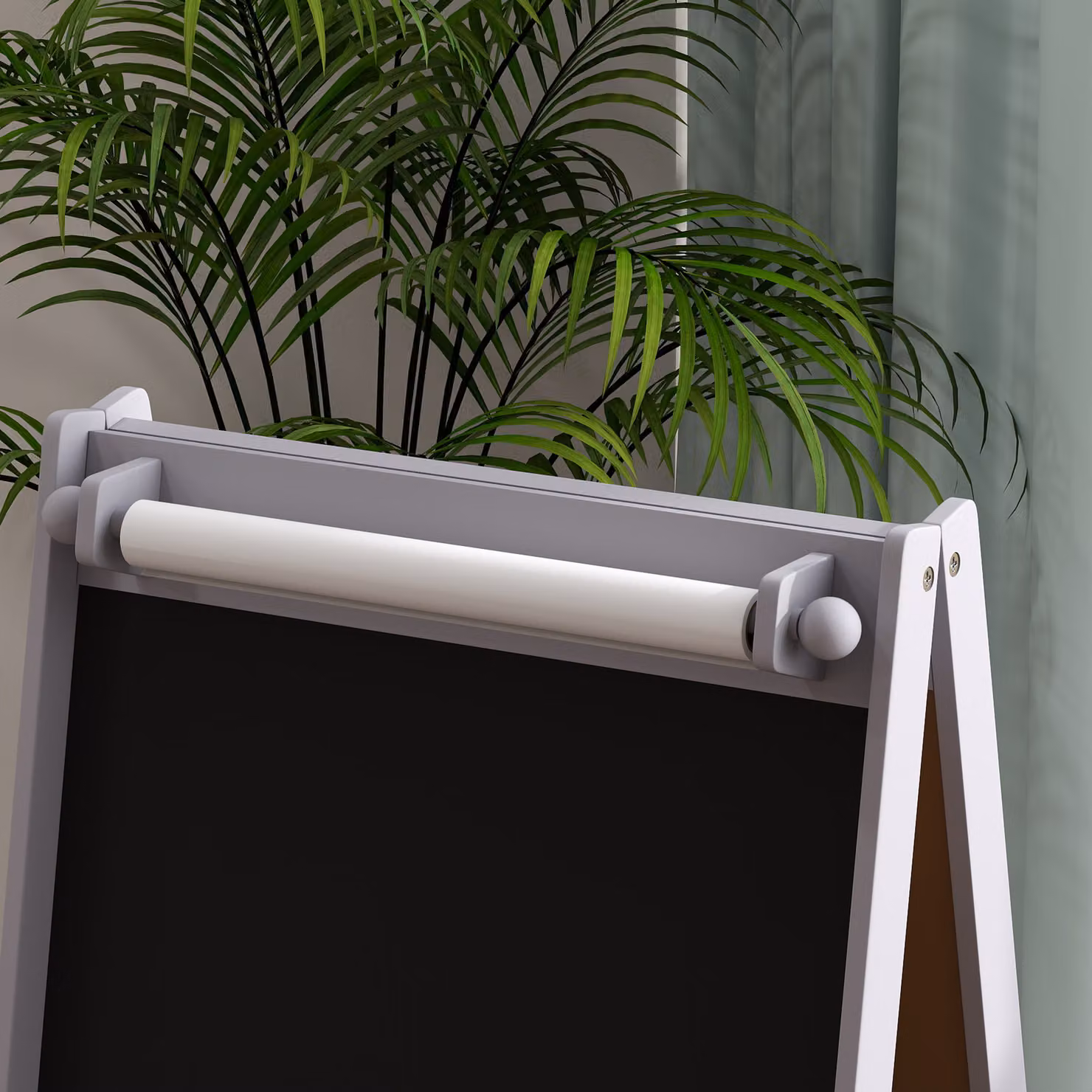AIYAPLAY 3-in-1 Kids Art Easel with Paper Roll and Storage, Grey – 6