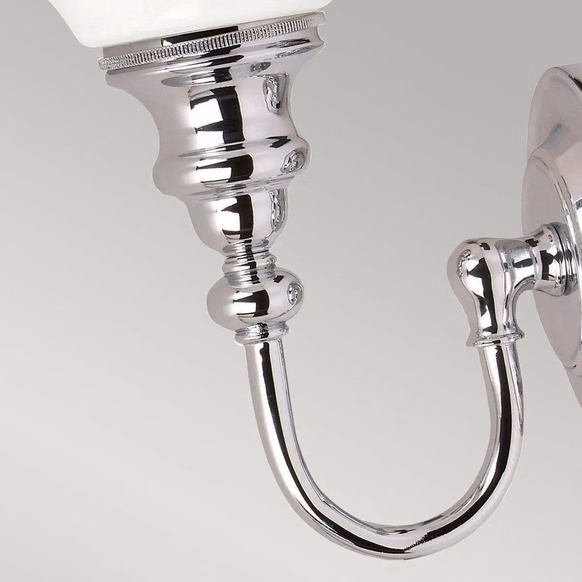 Netlighting Cheadle 1 Light Bathroom Wall Light in Polished Chrome and Grey, IP44, G9 – 2