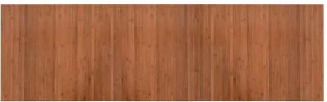Berkfield Home Rectangular Bamboo Rug in Brown, W: 60 cm, L: 200 cm – 1