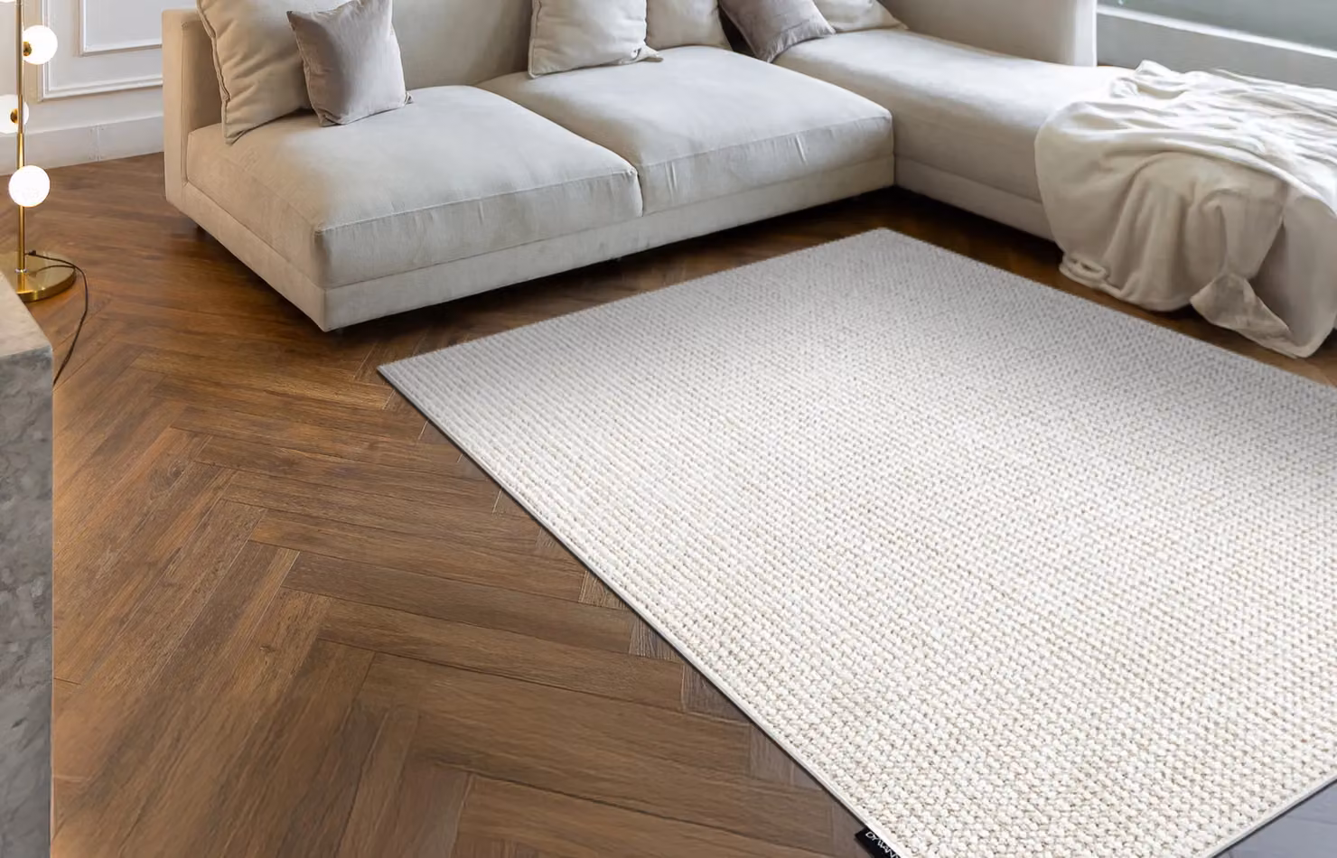 RugsX Casablanca Loop Rug in White, W: 250 cm, D: 300 cm – 2