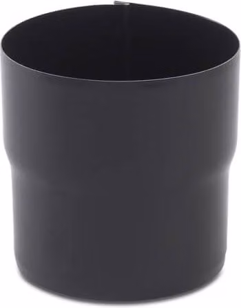 Galeco Black Galvanised Steel Downpipe Connector, 87mm