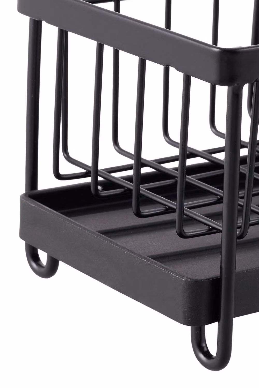 Living and Home Metal Kitchen Sink Caddy Organizer Rack with Drain Tray in Black – 4