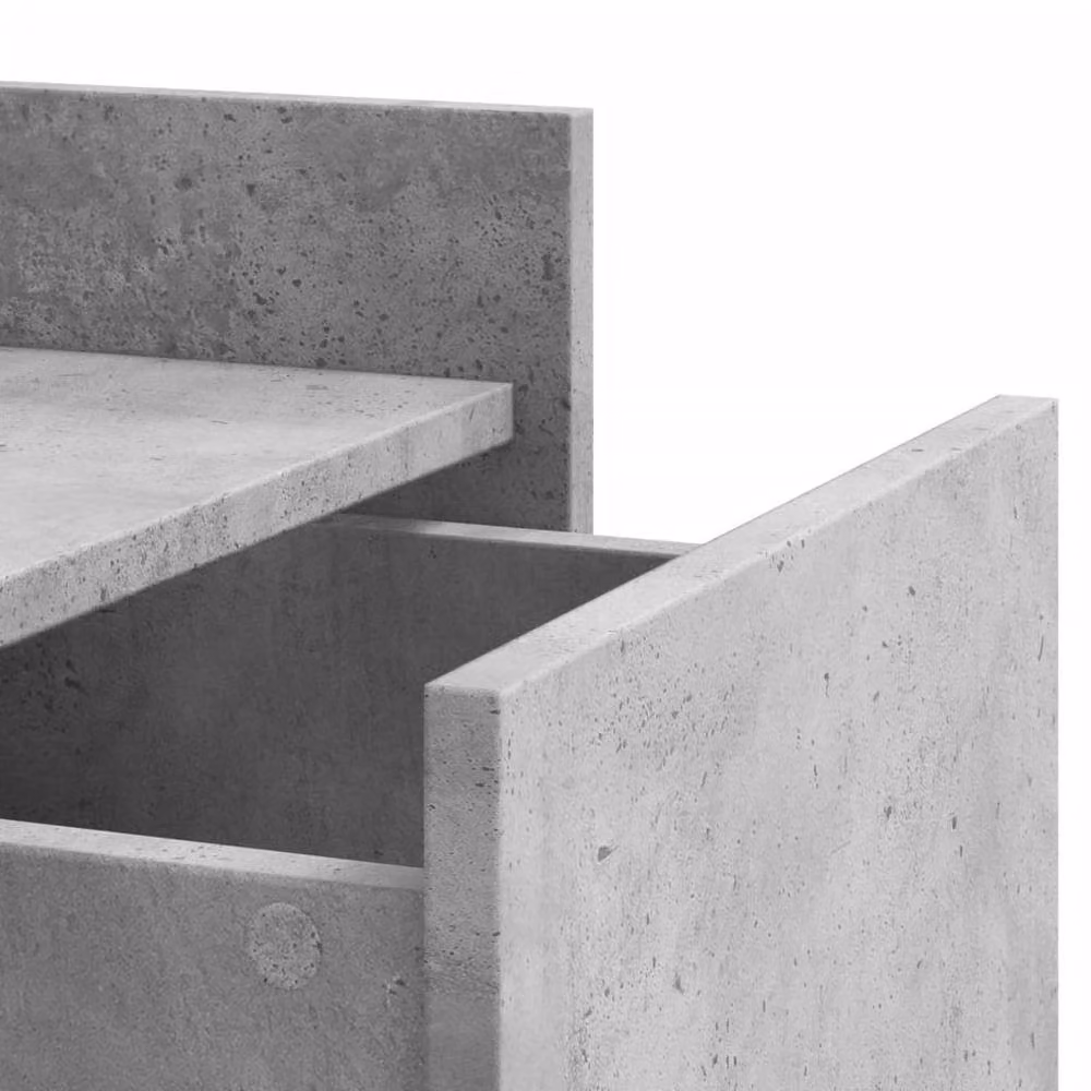 Berkfield Home Bedside Cabinet in Concrete Grey, W/D/H: 45 x 50 x 65 cm – 3