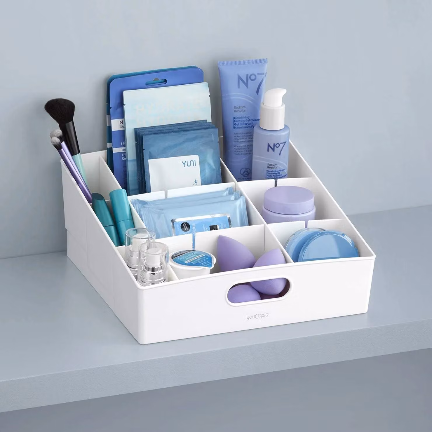 YouCopia Kitchen Cabinet Compartment Organiser, 2 Pack, White – 2
