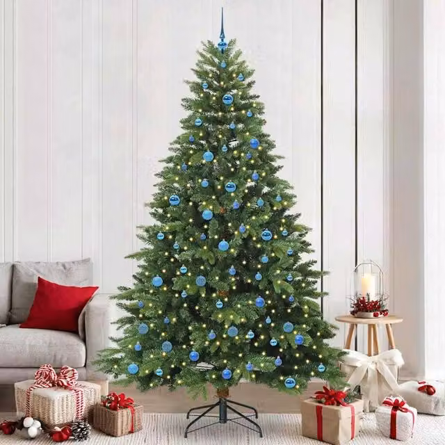 Berkfield Home Artificial Green Christmas Tree with 300 LEDs, Height: 240 cm