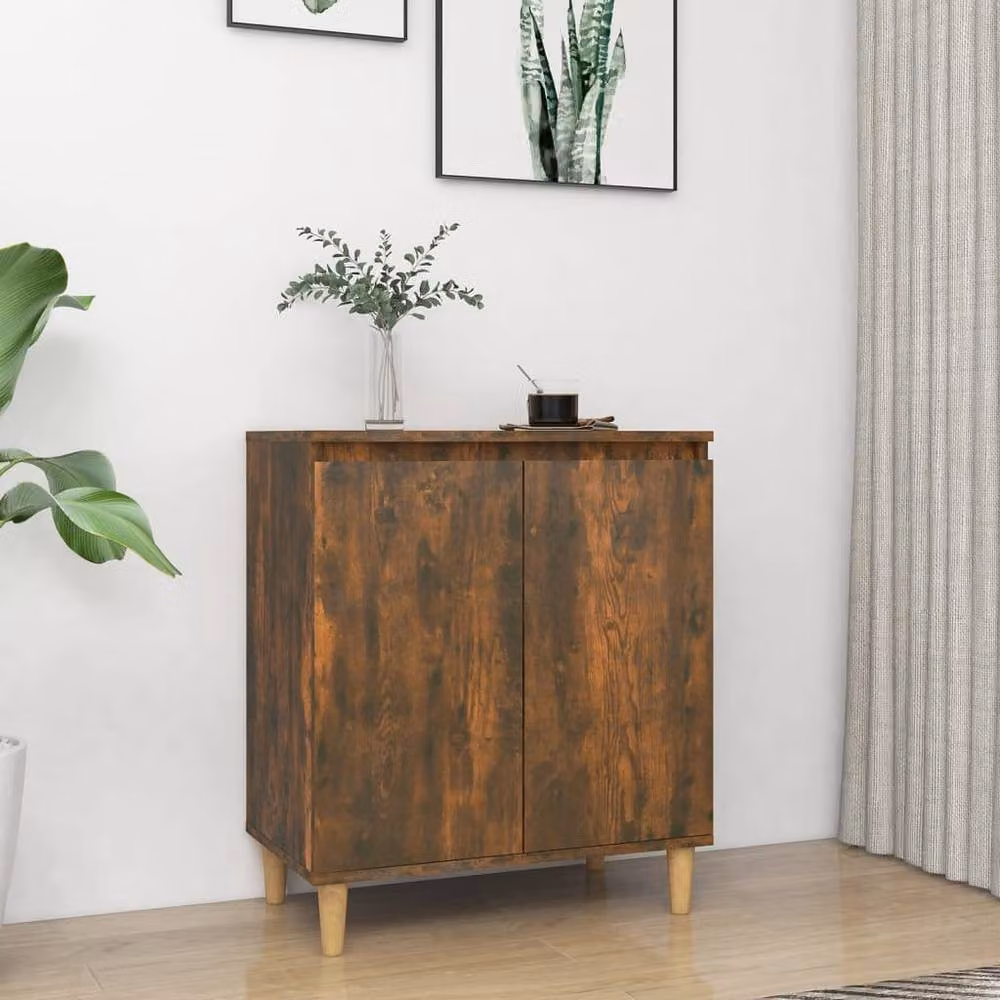 Berkfield Home Smoked Oak Sideboard in Brown, W/D/H: 60 x 35 x 70 cm – 2