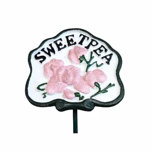 Gifts Direct 2 U Metal Sweet Pea Garden Plant Marker Sign in Multicolour – 2