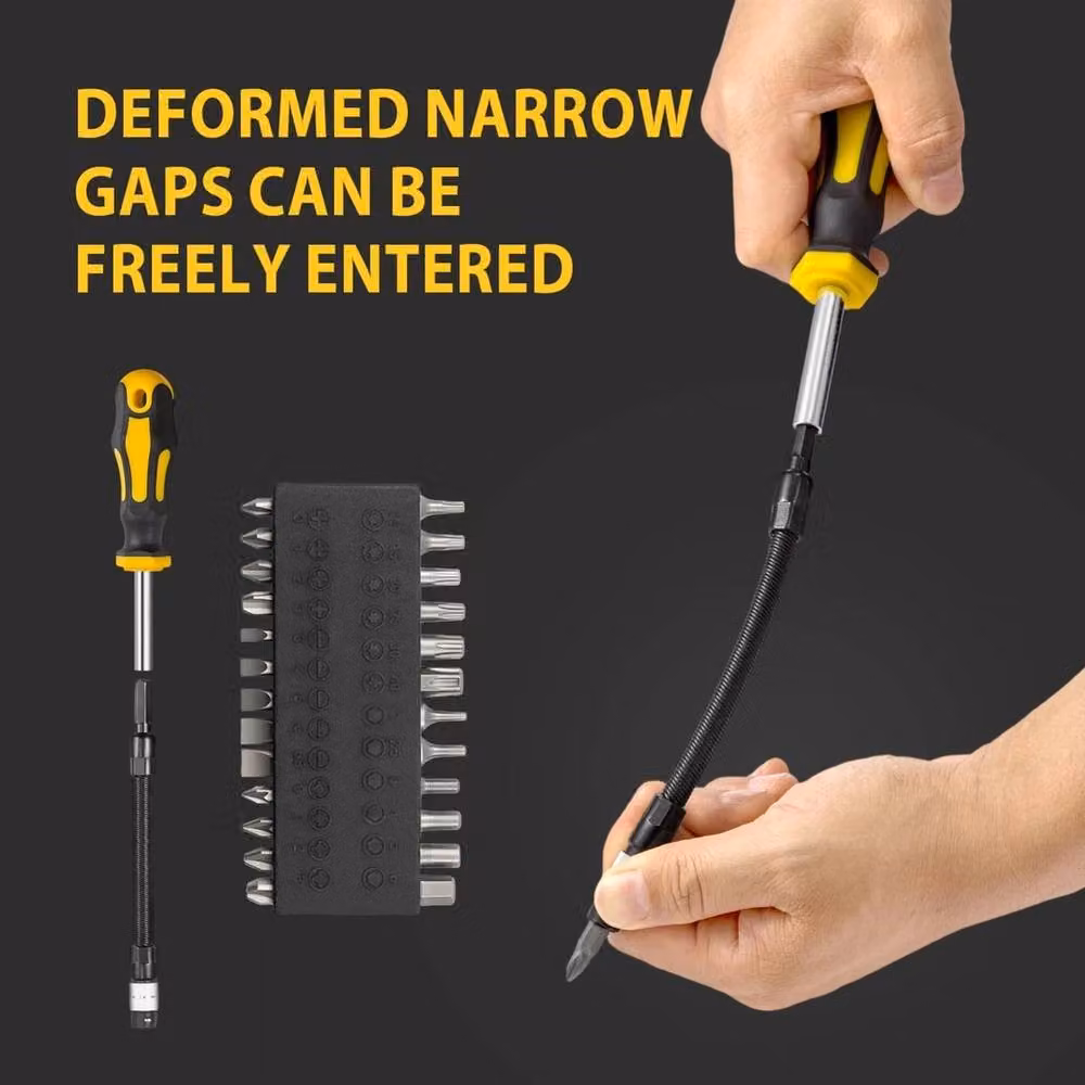 NESTLUNE 43pc Multi Purpose Manual Screwdriver Repair Hand Tool Kit in Black – 2
