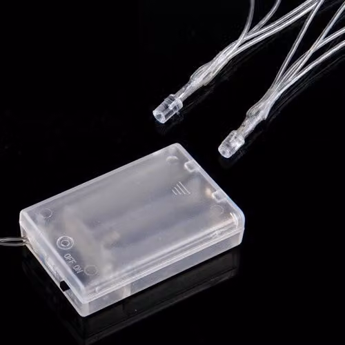SHATCHI 20 Warm White LED Fairy String Lights with Clear Cable, Battery Operated for Christmas, Weddings, Parties and Garden Decorations – 2