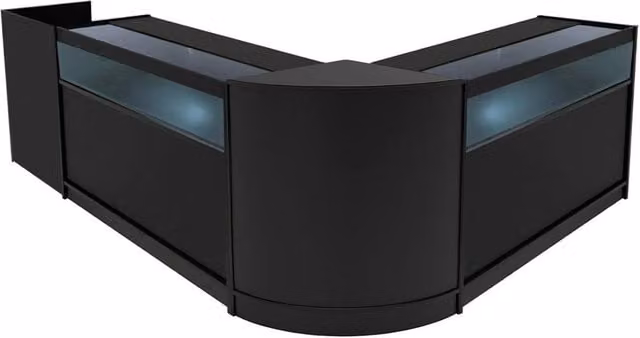 Monstershop Luna LED Shop Counter Set in Black Matt, including CM60, TB60 and 2 x B1200 – 1