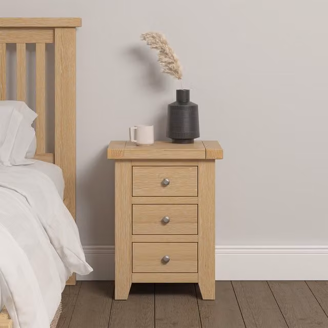 Seconique Classic Brown Wood and Metal Freestanding Bedroom Unit