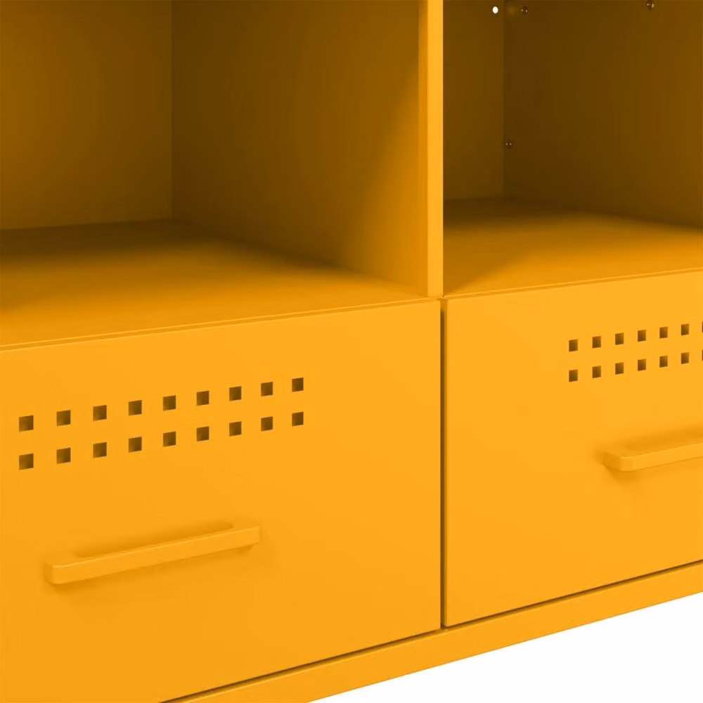 Berkfield Home TV Cabinet in Mustard Yellow, W/D/H: 68 x 39 x 50.5 cm – 4