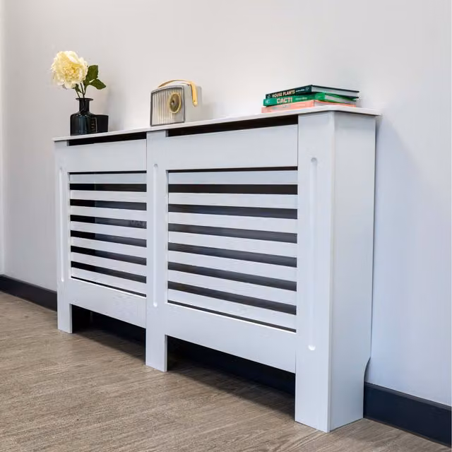 Jack Stonehouse Classic Horizontal Line Radiator Cover in White