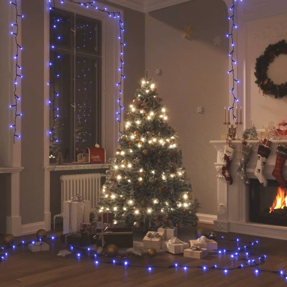 Berkfield Home Blue LED Christmas String Light with 150 LEDs, 15 m, PVC and Copper – 2